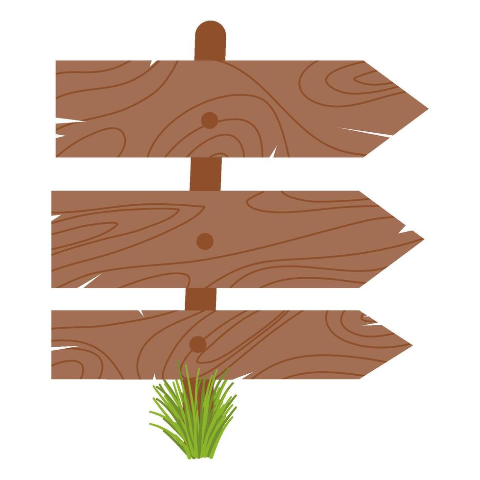 wooden sign board vector