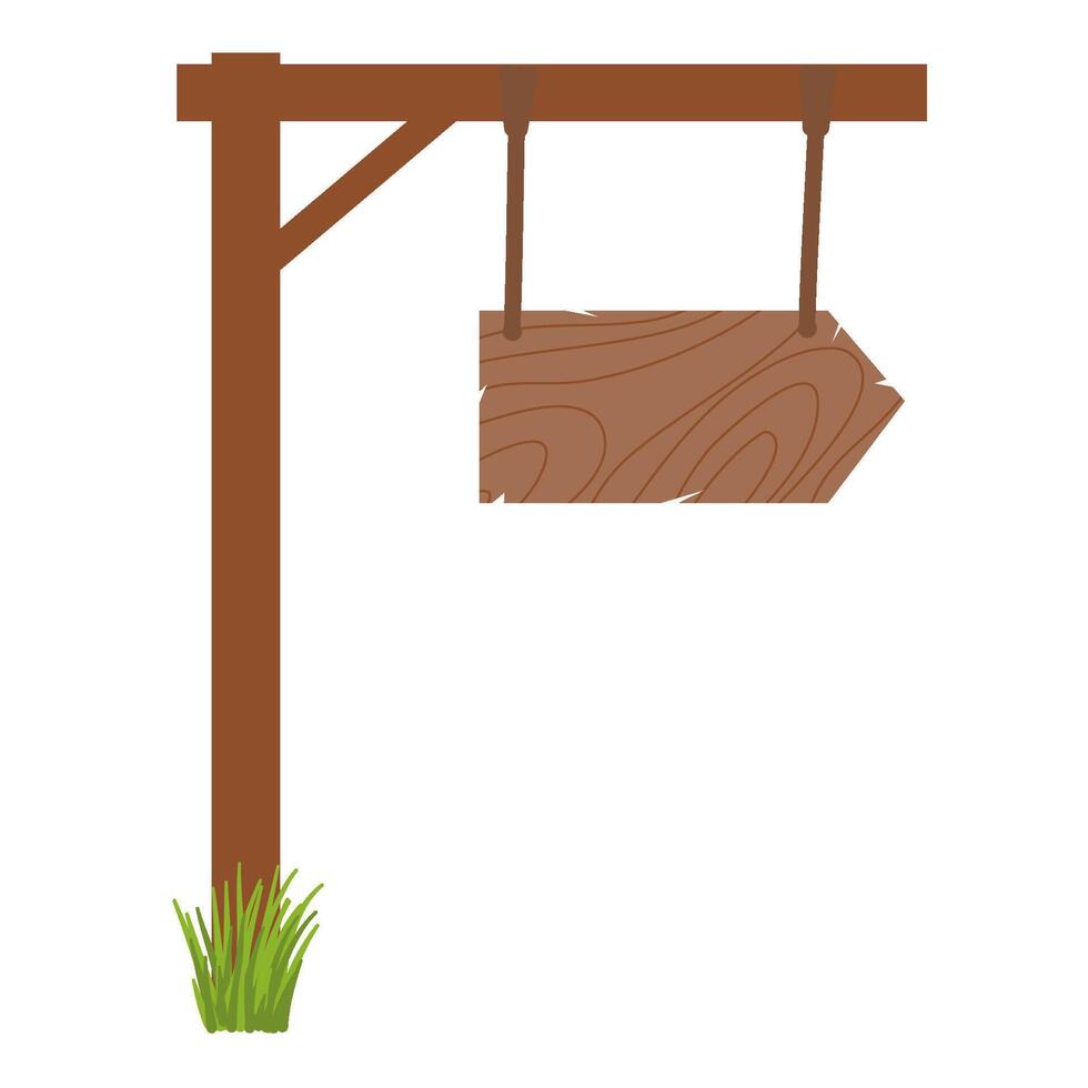 wooden sign board vector