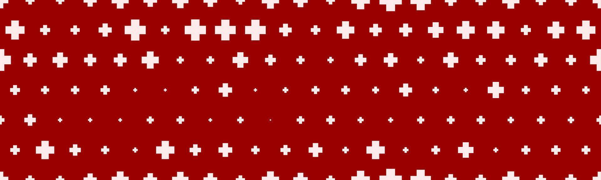 Seamless hospital background with plus symbols vector