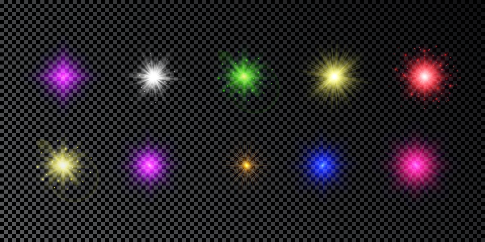 Light effect of lens flare vector