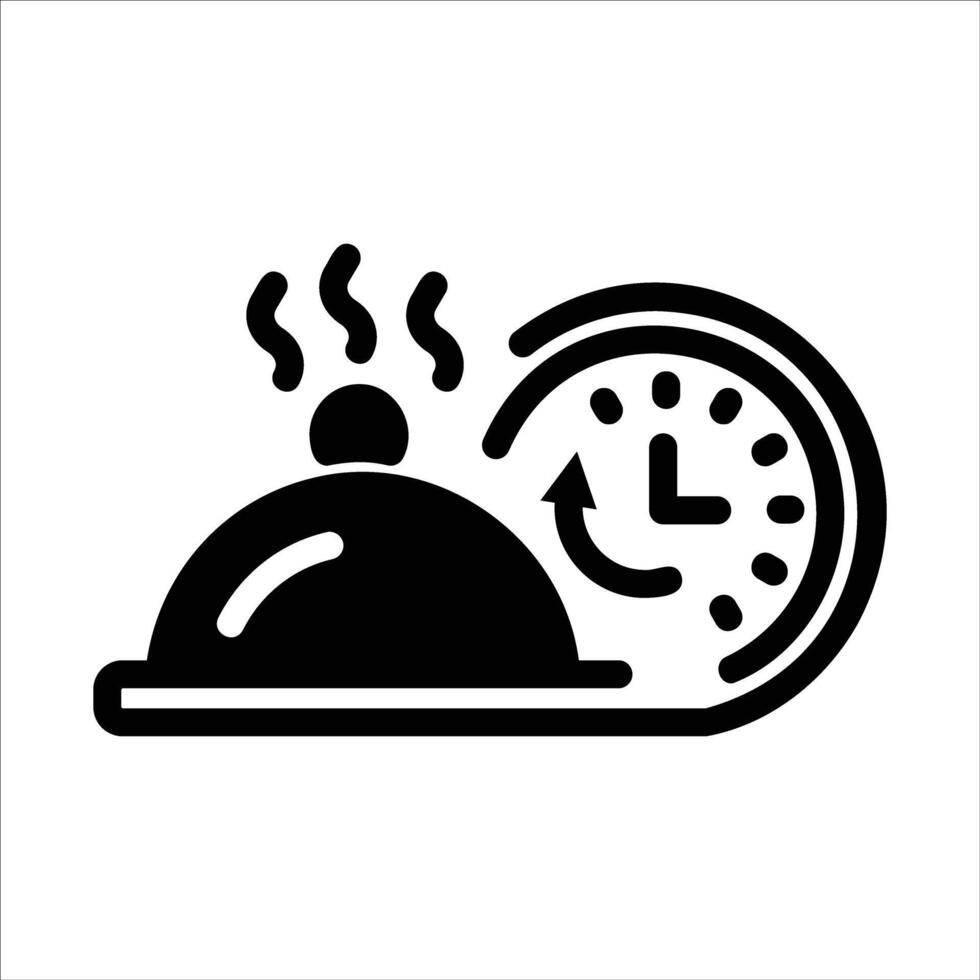 dish time in flat design style vector