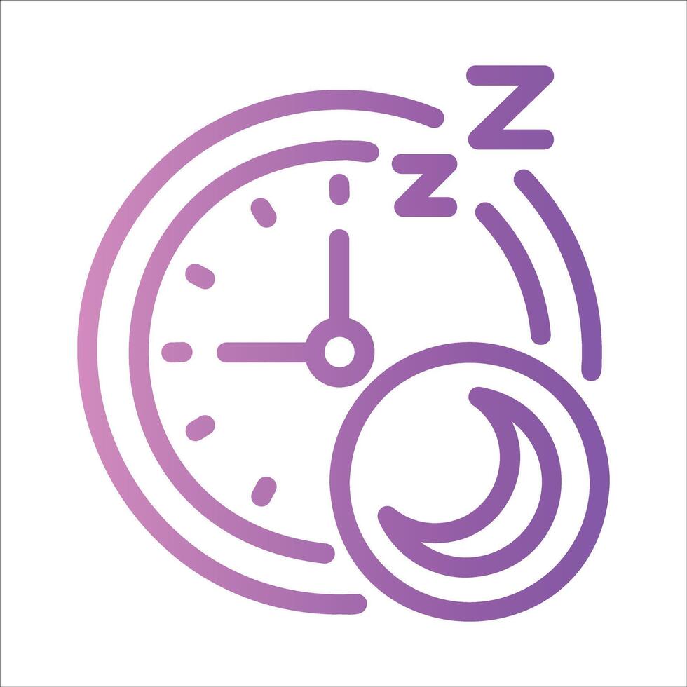 sleeping time in flat design style vector