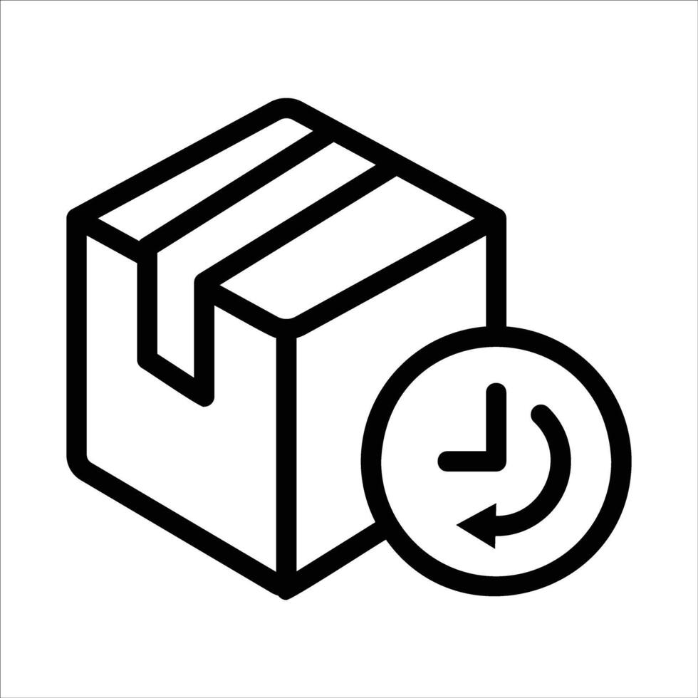 delivery time in flat design style vector
