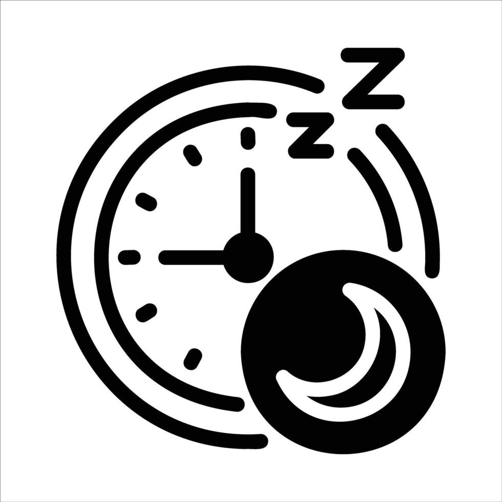 sleeping time in flat design style vector