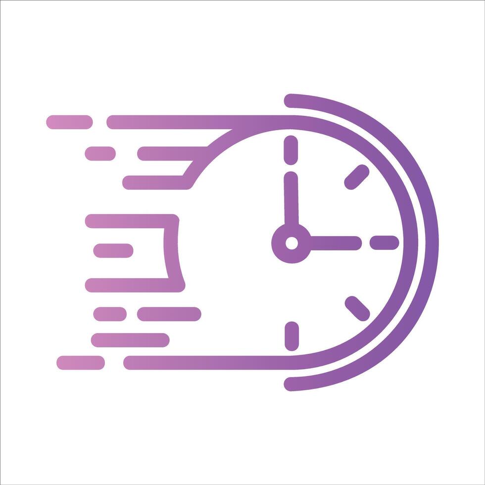 fast time in flat design style vector