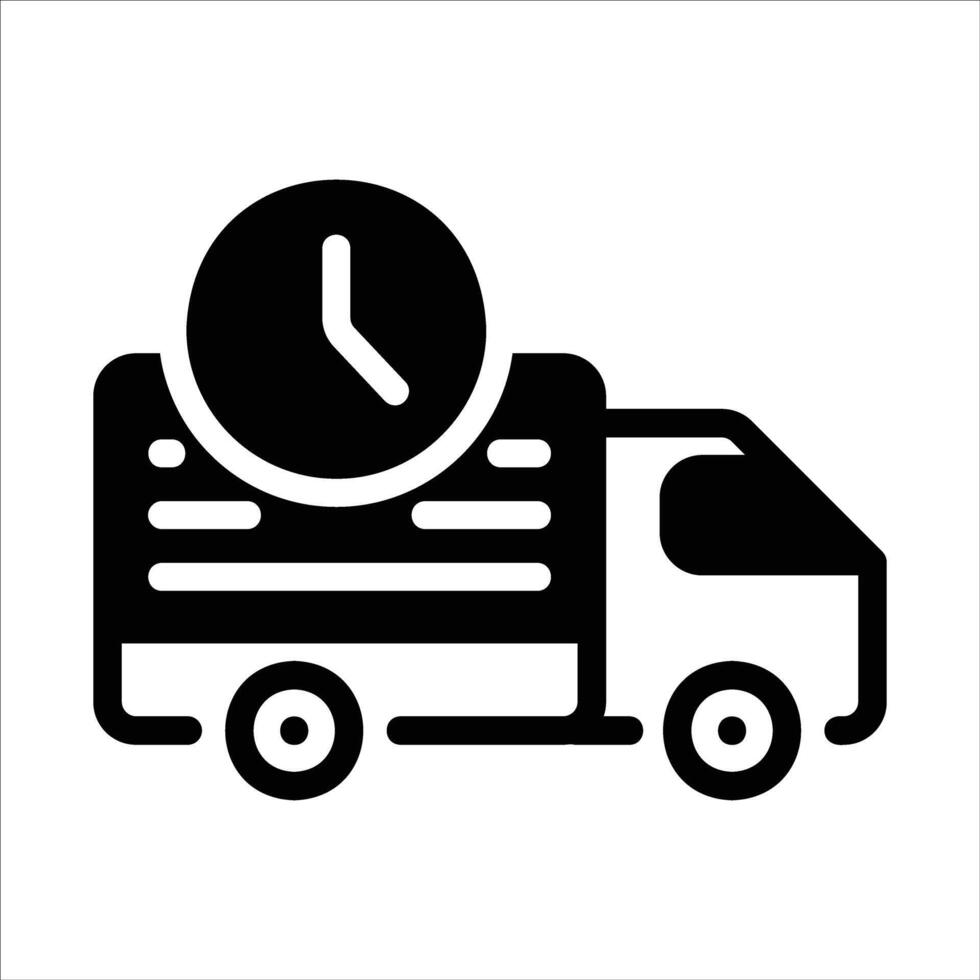 delivery truck in flat design style vector