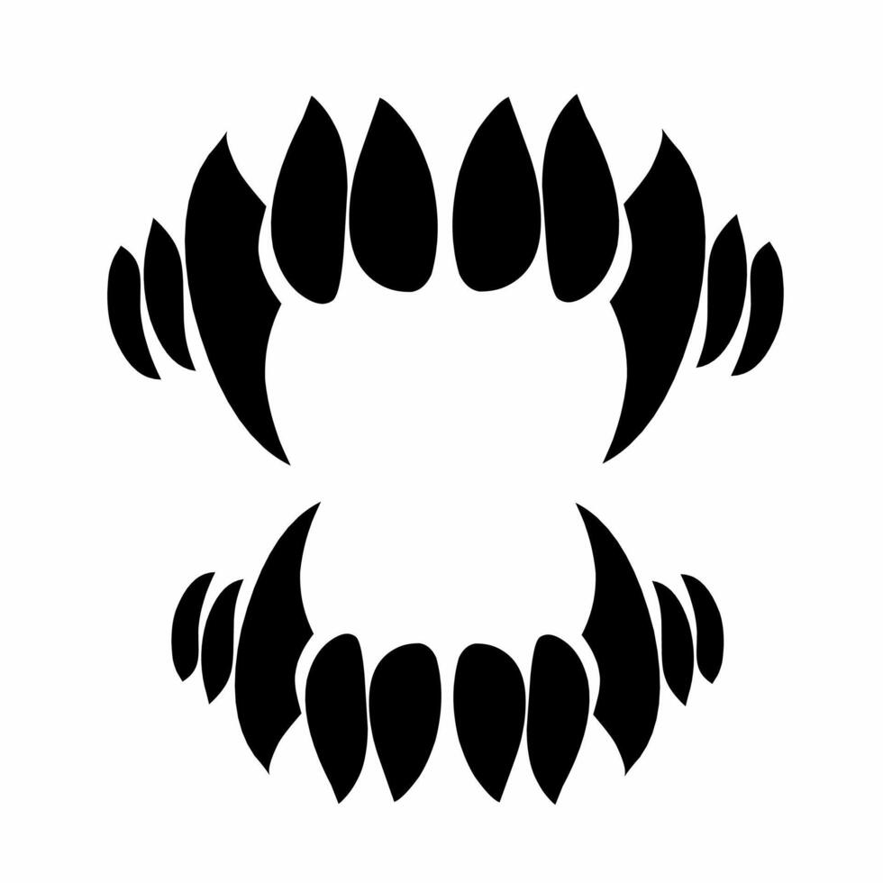 illustration graphic of design abstract tribal fangs vector