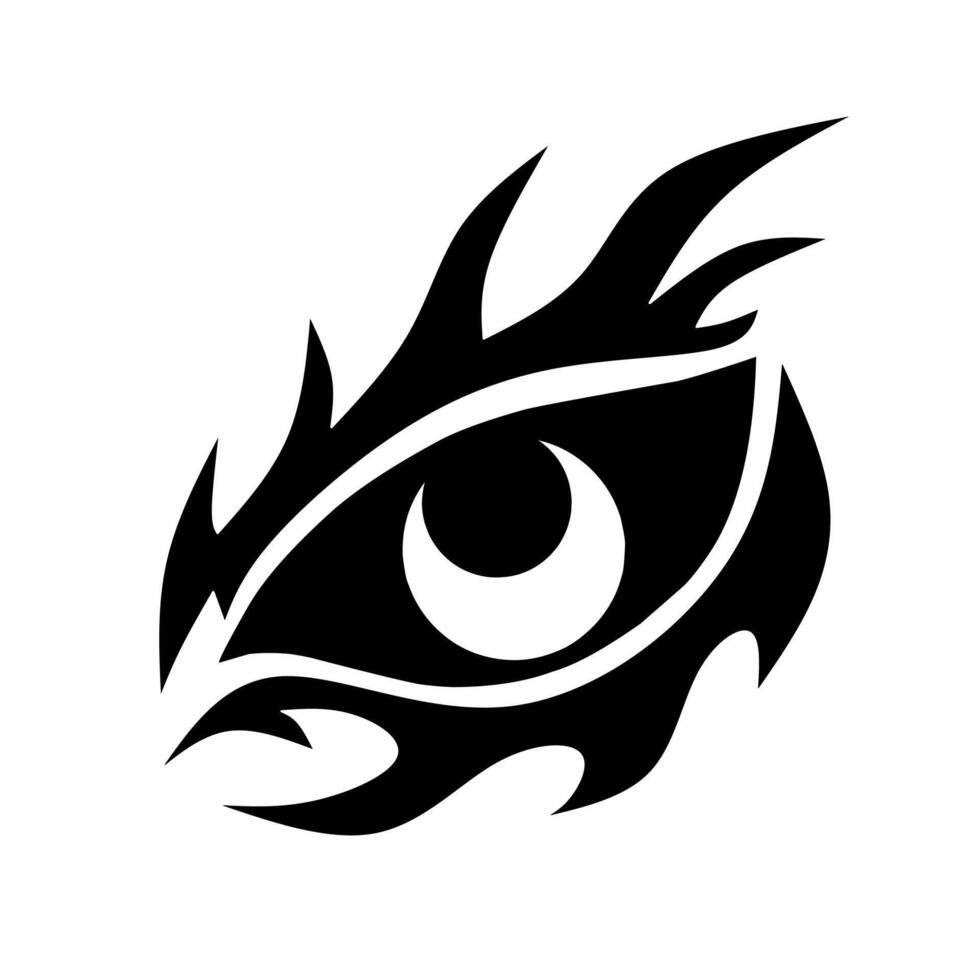 illustration graphic of tribal art design abstract eyes vector