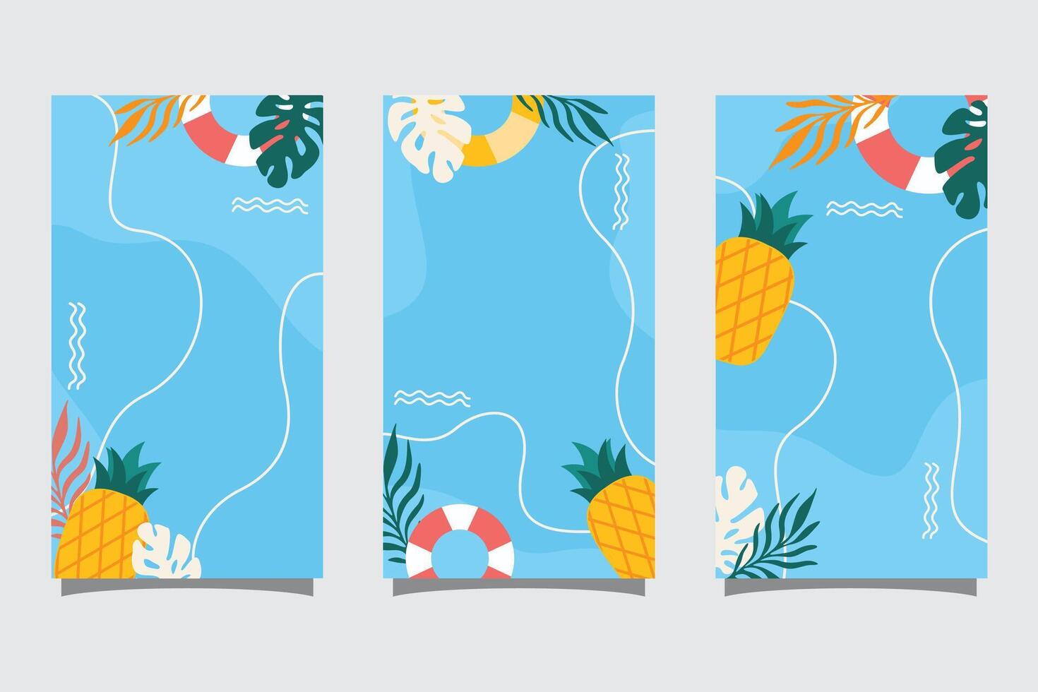 Summer abstract background with copy space for text for banner, greeting card, poster, advertising and social media stories design templates vector