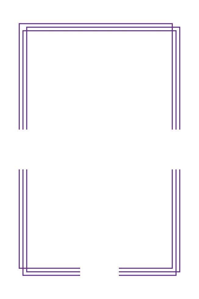 Border frame line illustration page on black background. vector