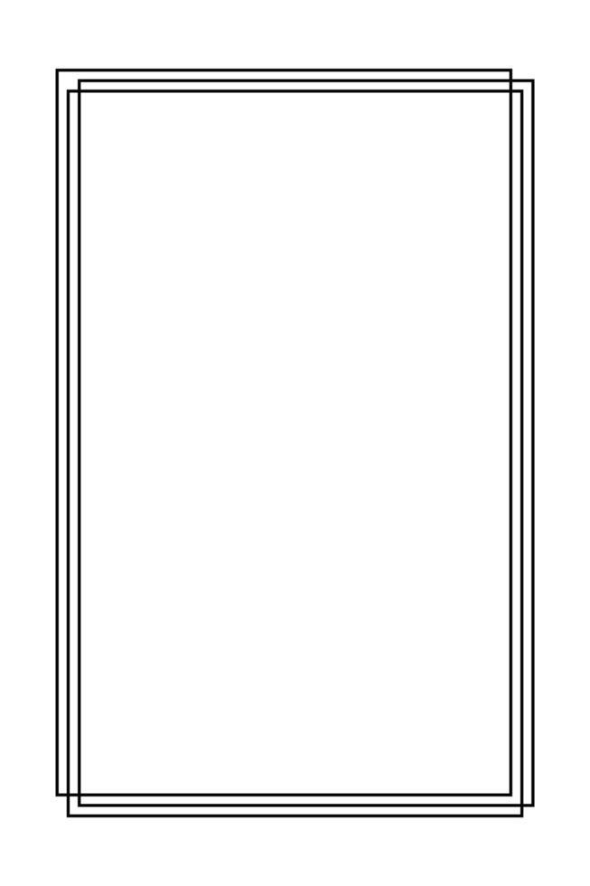 Border frame line illustration page on black background. vector