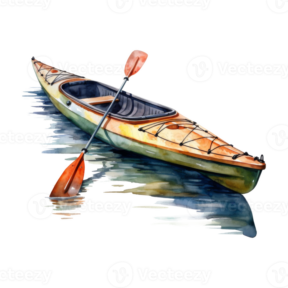 Kayak, Transportation Illustration. Watercolor Style png