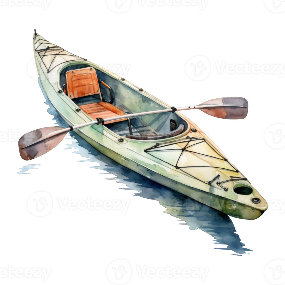 Kayak, Transportation Illustration. Watercolor Style png