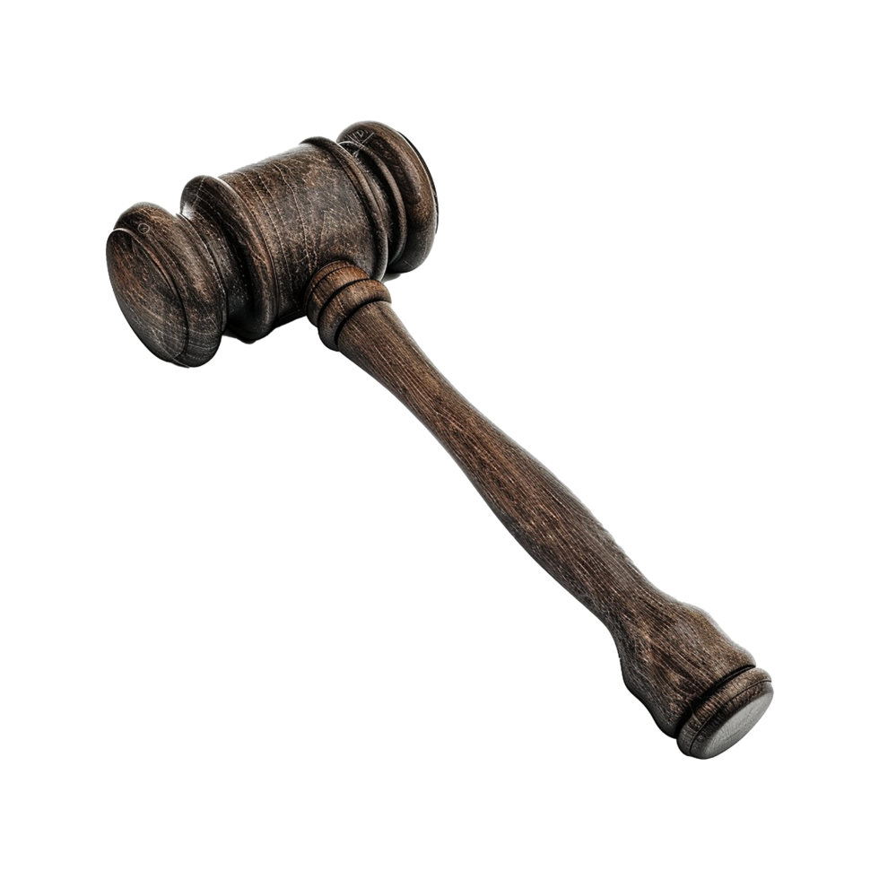 Gavel isolated on transparent background png