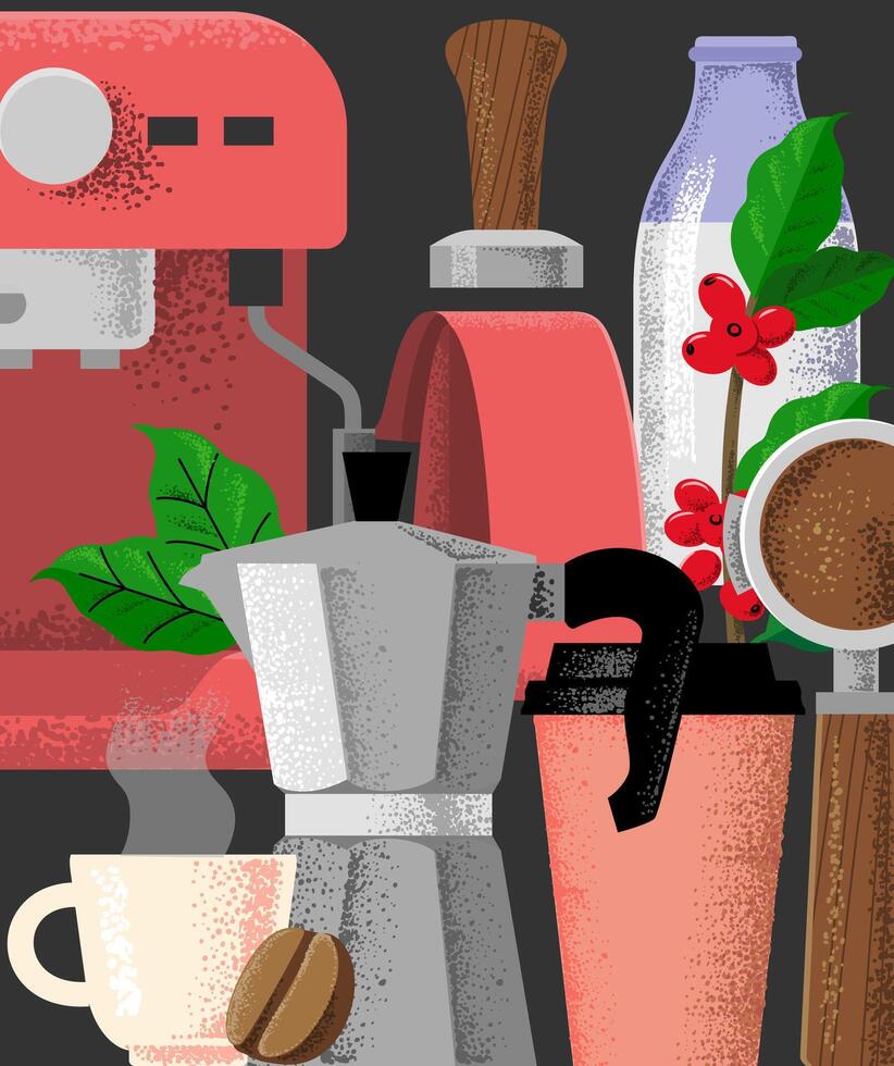 Coffee theme. Template for Cafe vector