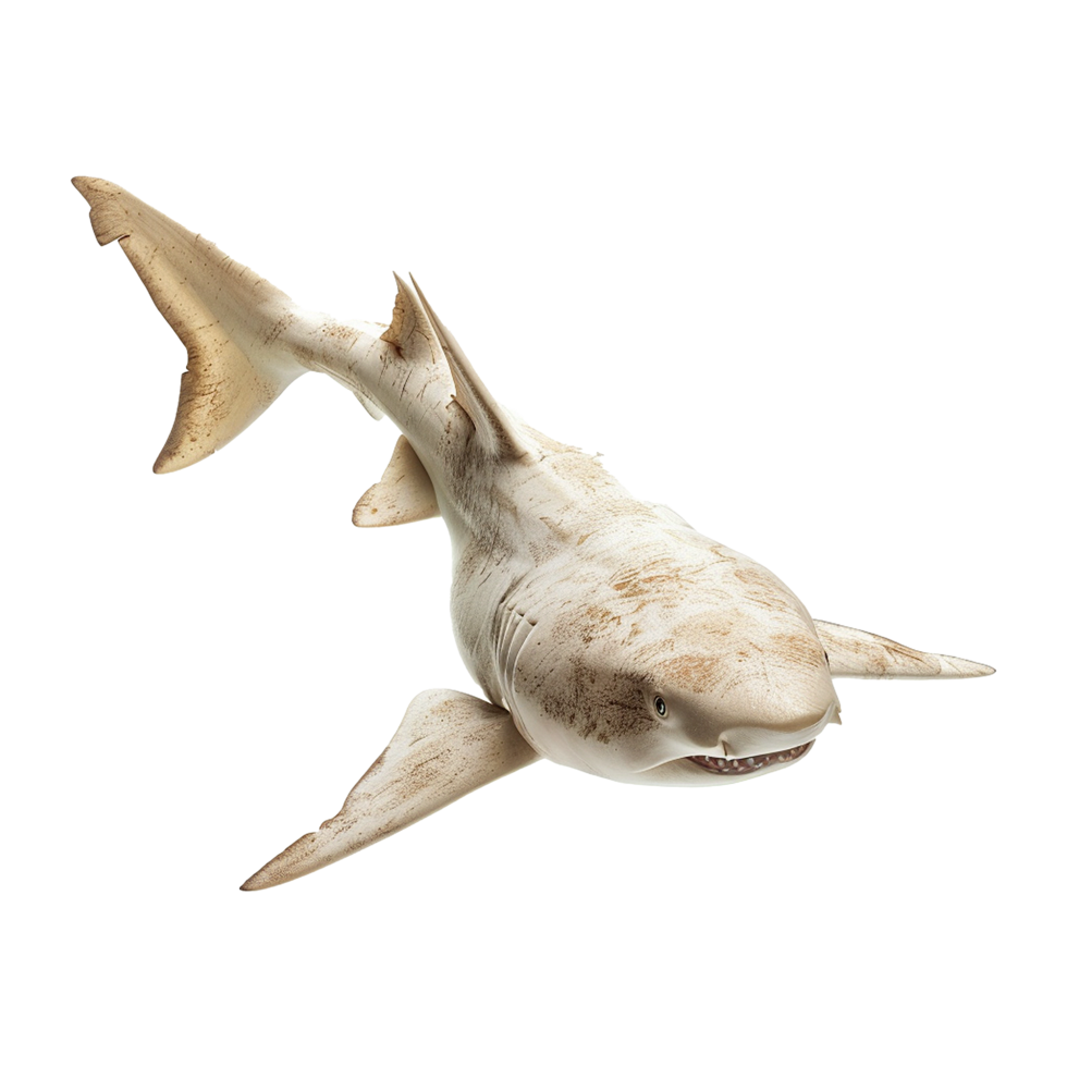 Angry shark fish isolated on transparent background png