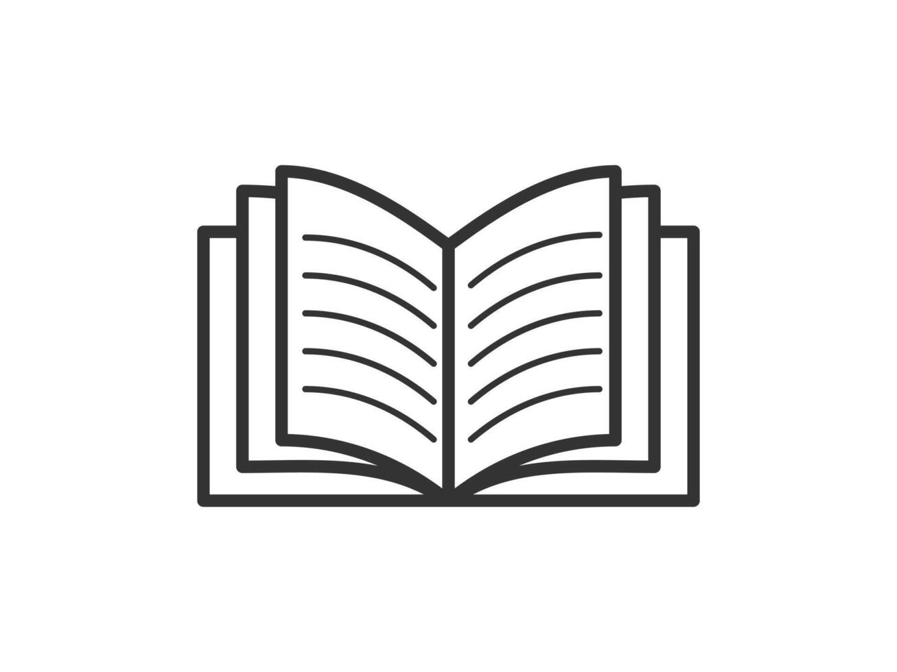 illustration of a library theme icon with book vector