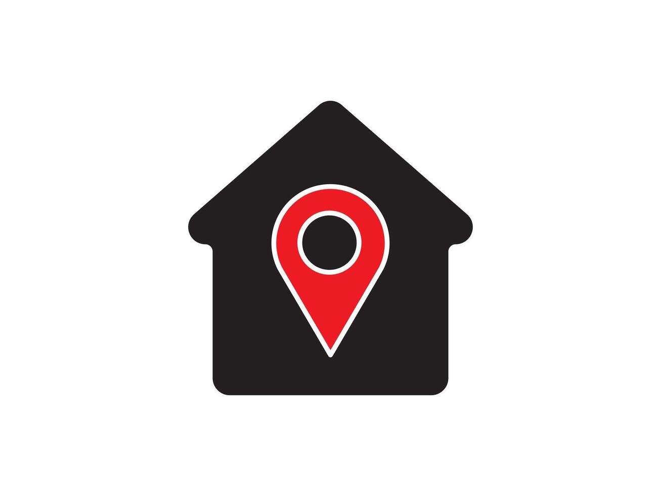 Within a flat-style depiction, a location marker distinguishes itself on an urban map, denoting a precise spot vector