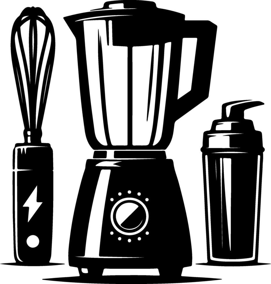 Silhouette of blender vector