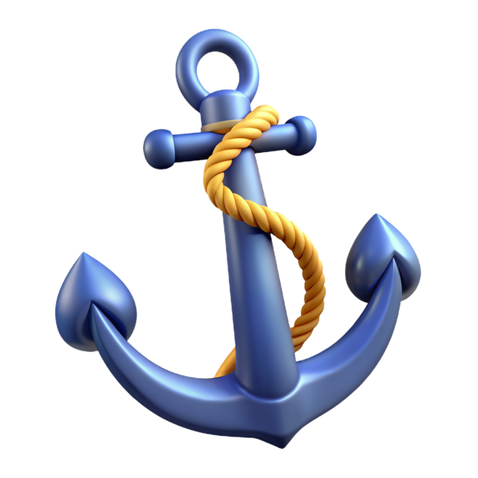 Anchor with Rope 3d Item png