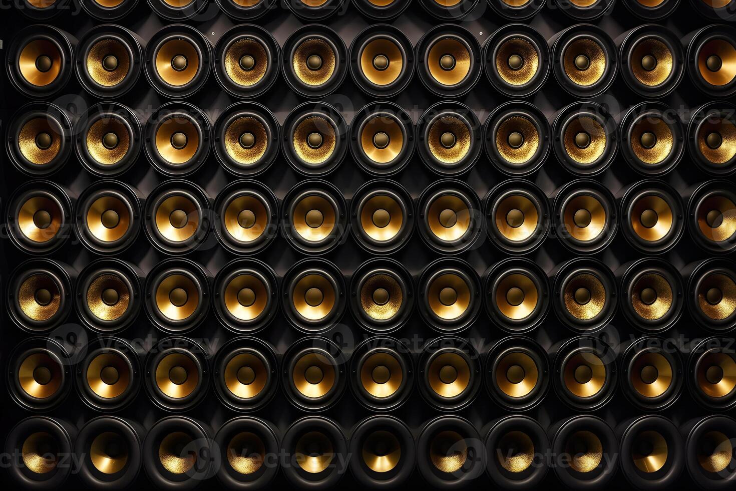Speakers on the background of an abstract light. Neural network photo