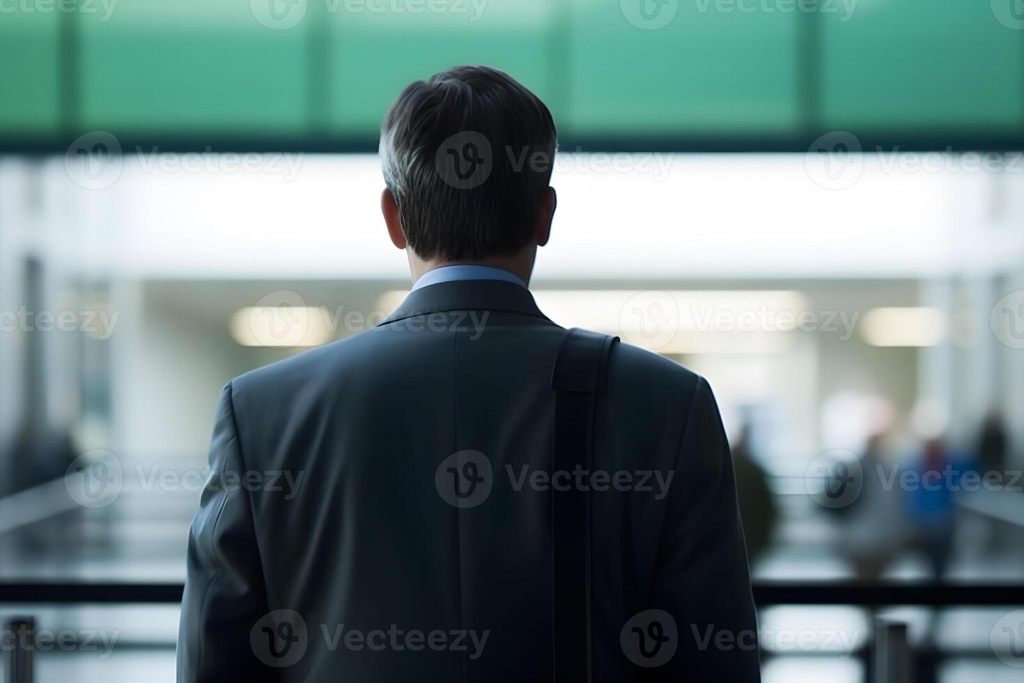 The guy passes through the turnstile in the subway. Neural network photo