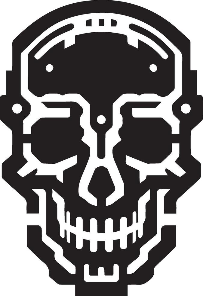 Skull and bones mortal symbol illustration isolated on white background vector
