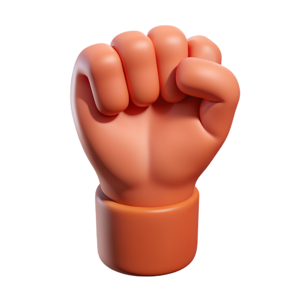 Hand Fist Symbol 3d Graphic png
