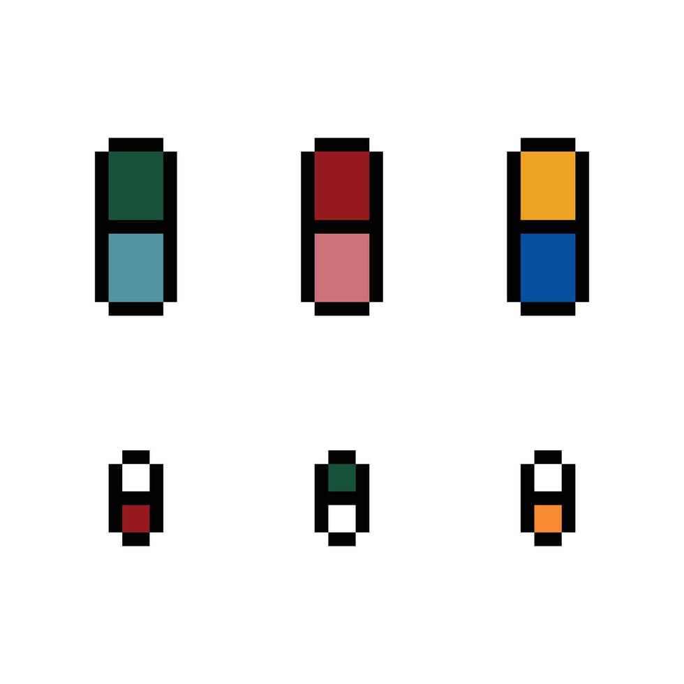 Pixel art concept medicine potion pill vitamin cartoon pixel art. Medicine drug pharmacy doctor 8 bit with white ioslated background. Abstract,illustration. vector