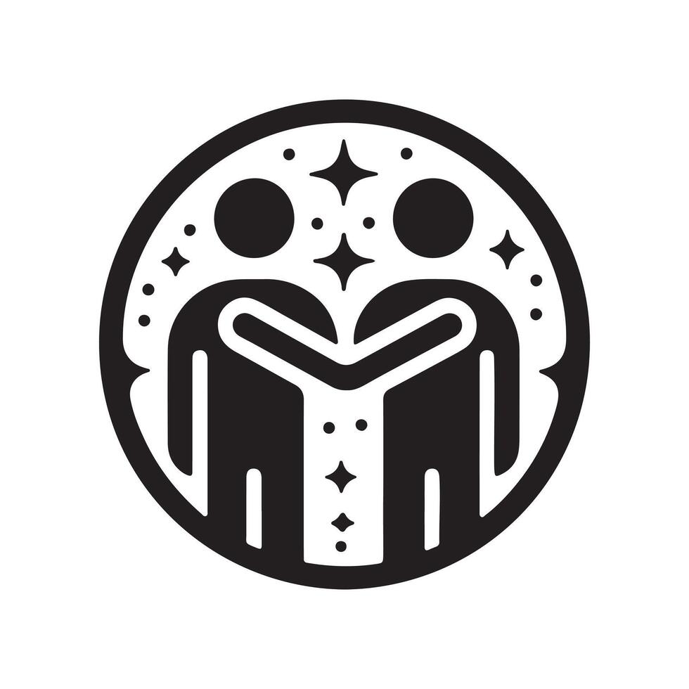 Friendship Day Logo Icon Design, Illustration vector