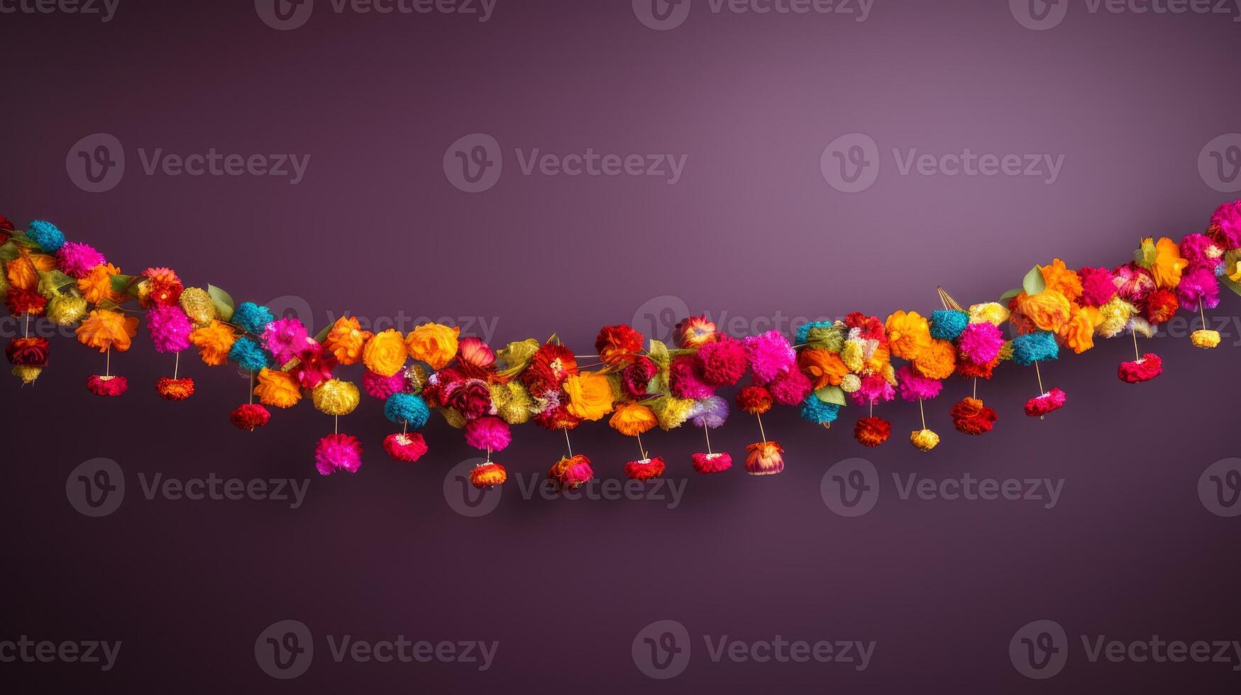 Flower garland for Diwali. Neural network photo