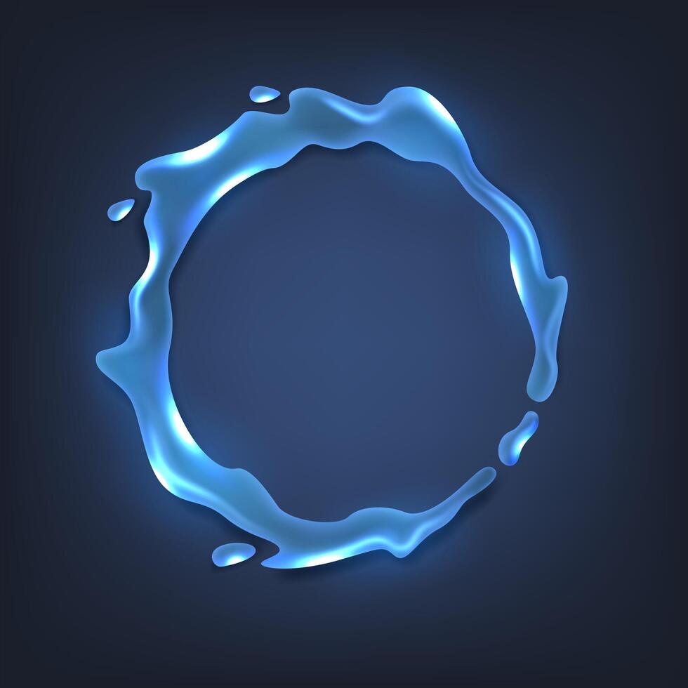 Glowing and Turbulent Blue Liquid vector