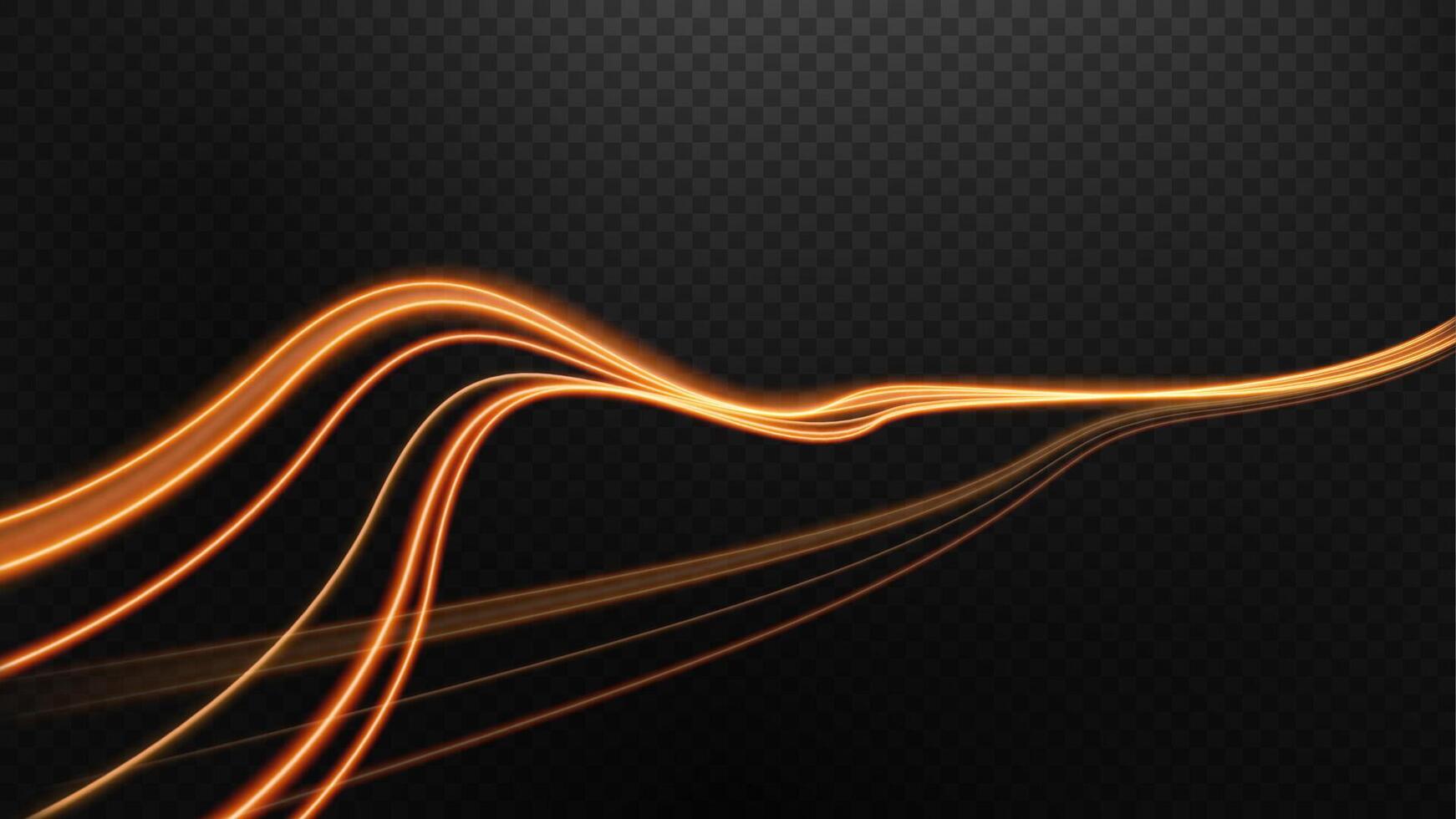 Colorful Light Trails, Long Time Exposure Motion Blur Effect vector