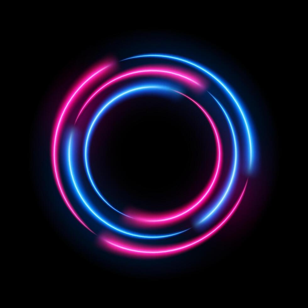 Pink and Blue Circle Motion Effect vector
