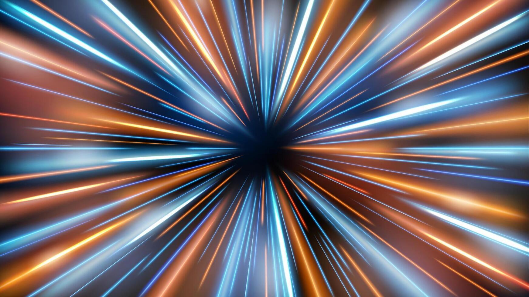 Abstract Tunnel Speed Light Starburst Background Dynamic Technology Concept vector