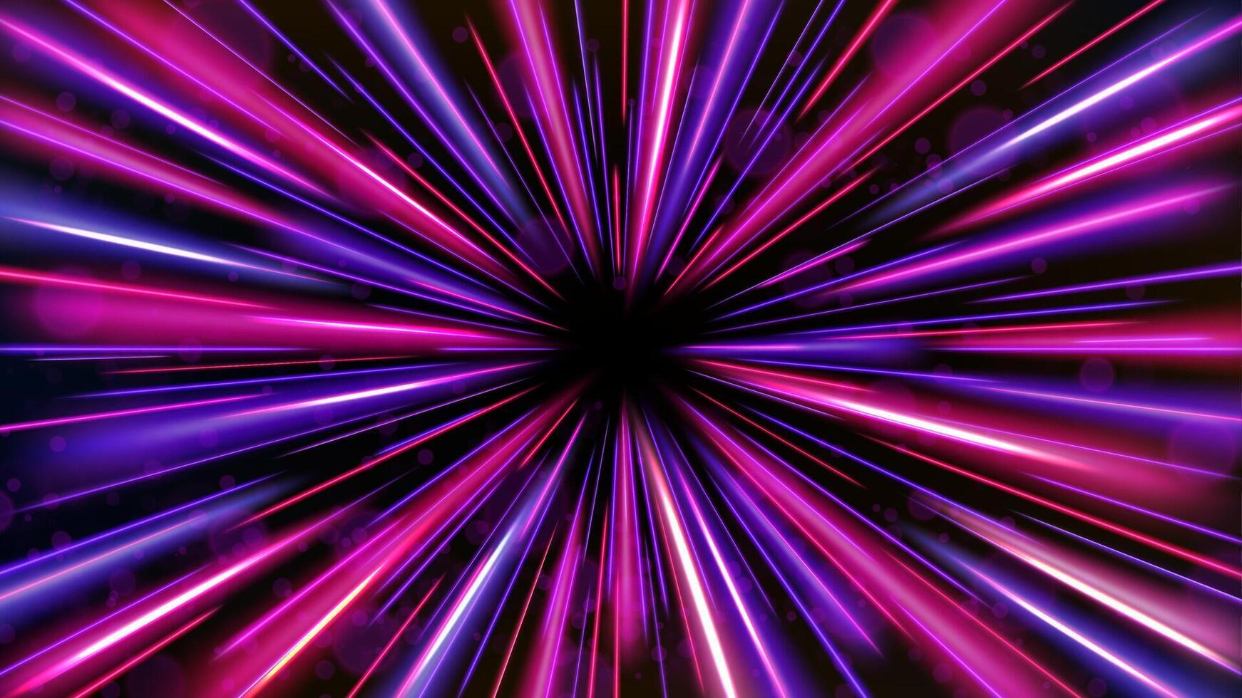 Abstract Tunnel Speed Light Starburst Background Dynamic Technology Concept vector