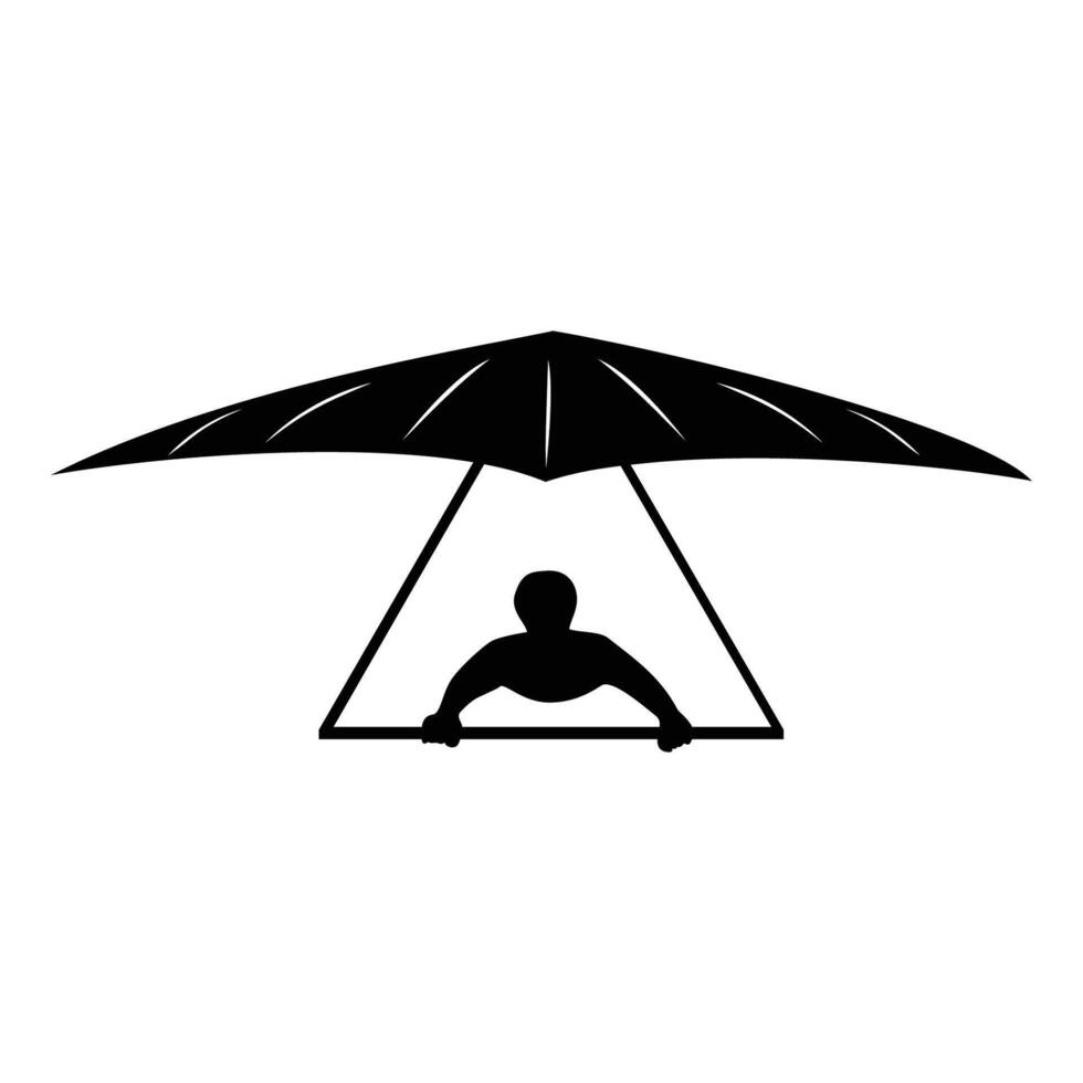 hang gliding silhouette and icon design. extreme sport sign and symbol. vector