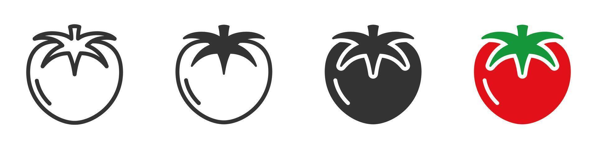 Tomato icon set. illustration. vector