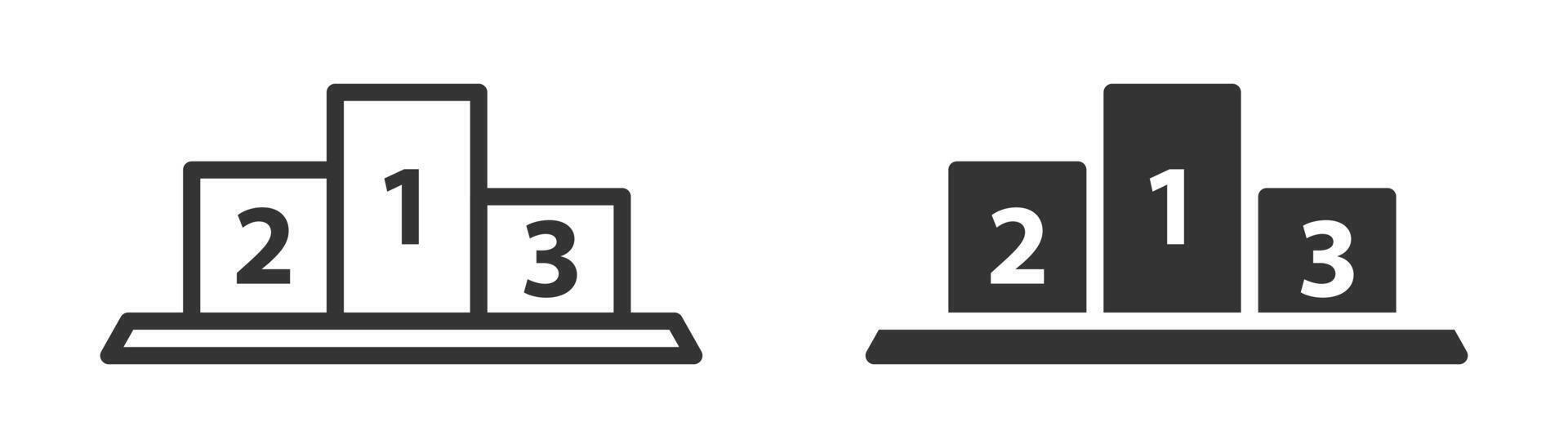 Winner podium icon. illustration. vector