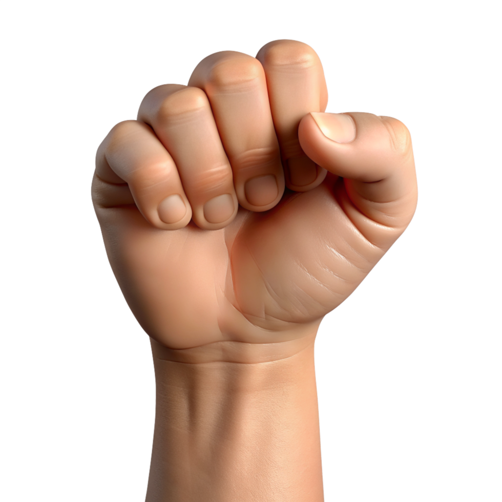 Hand Fist Raise 3d Design png