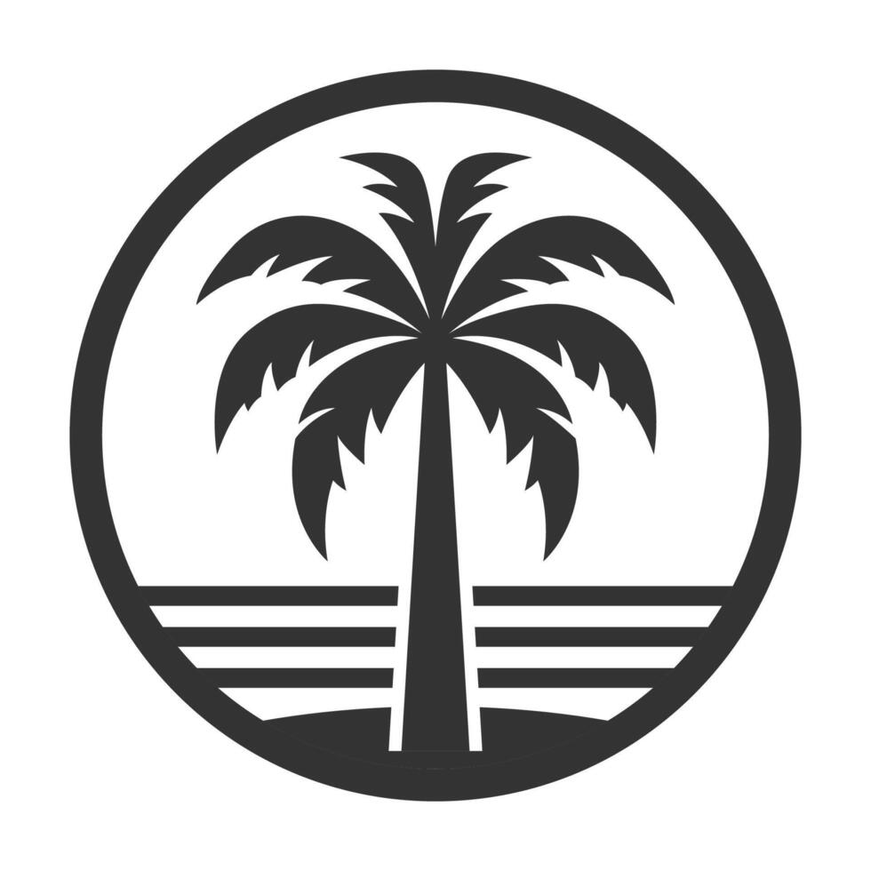 Palm tree logo. illustration. vector