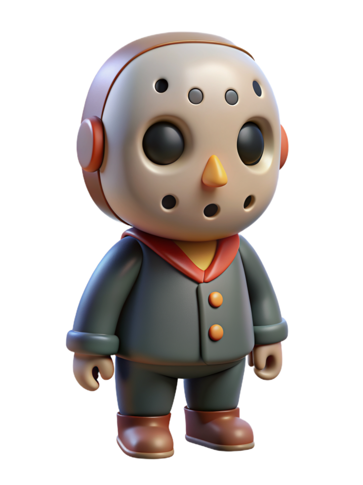 Cute Masked Slasher 3d Image png