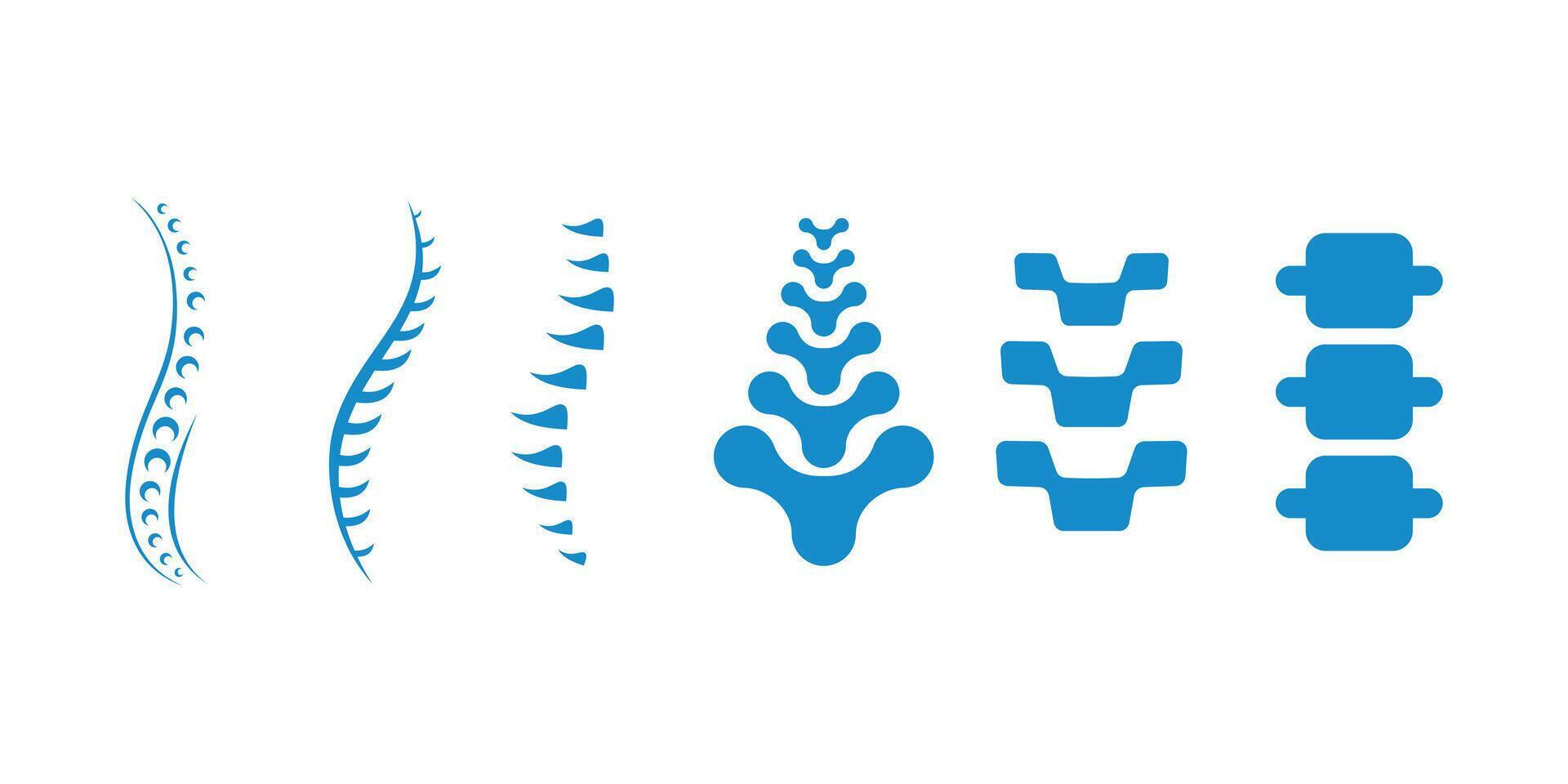 Physiotherapy spine bone abstract icon logo . design illustration vector