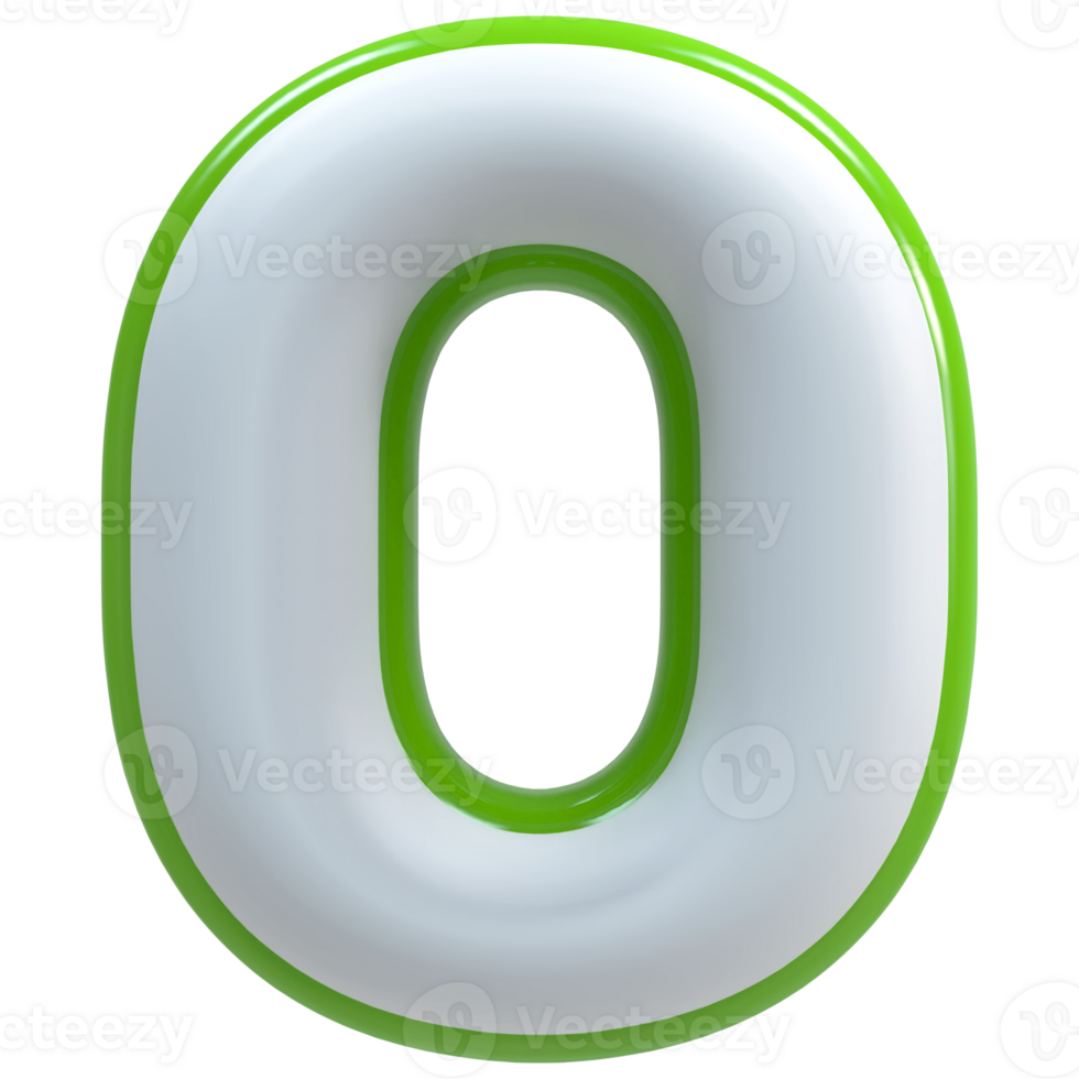 3D Font Letter O uppercase png