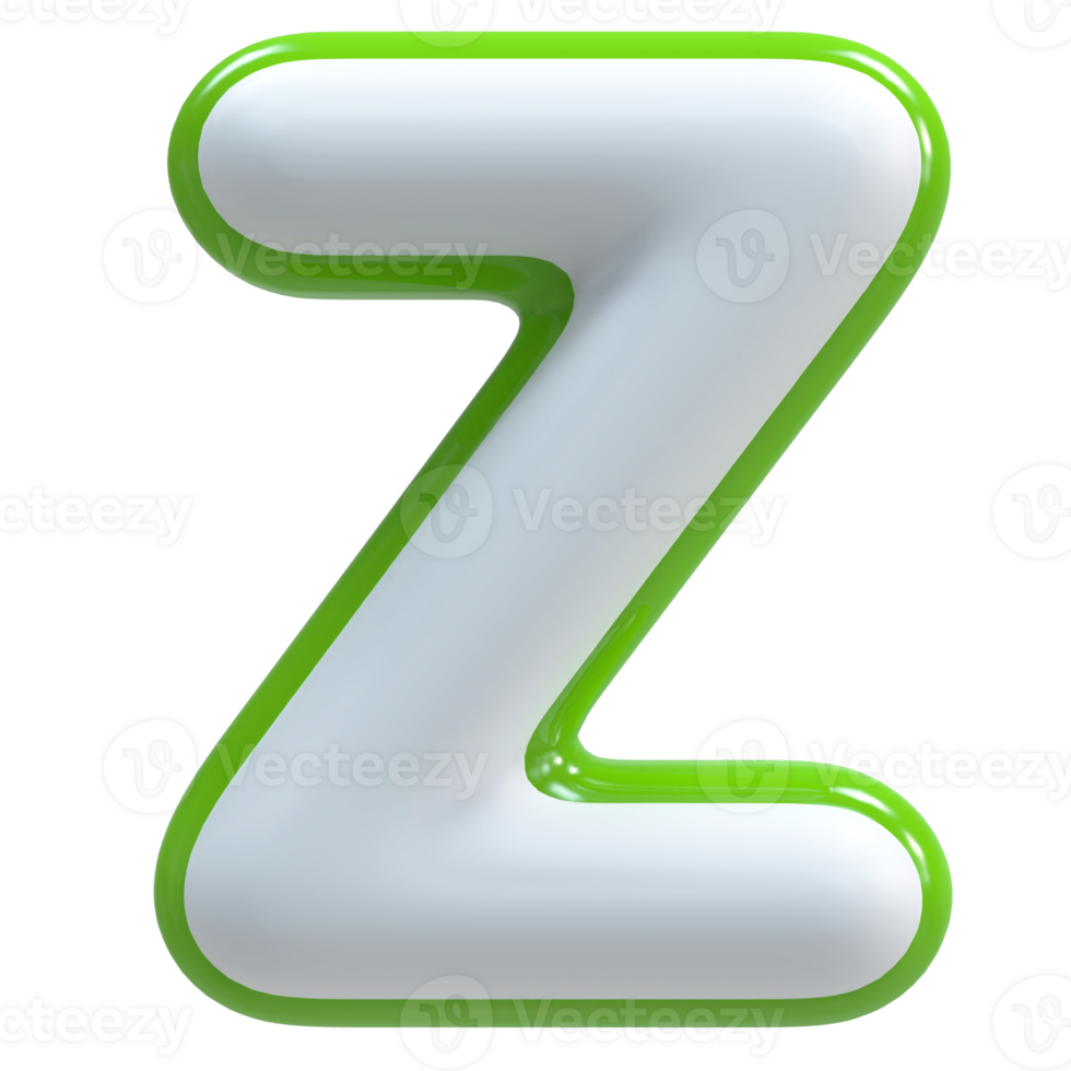 3D Font Letter Z uppercase png