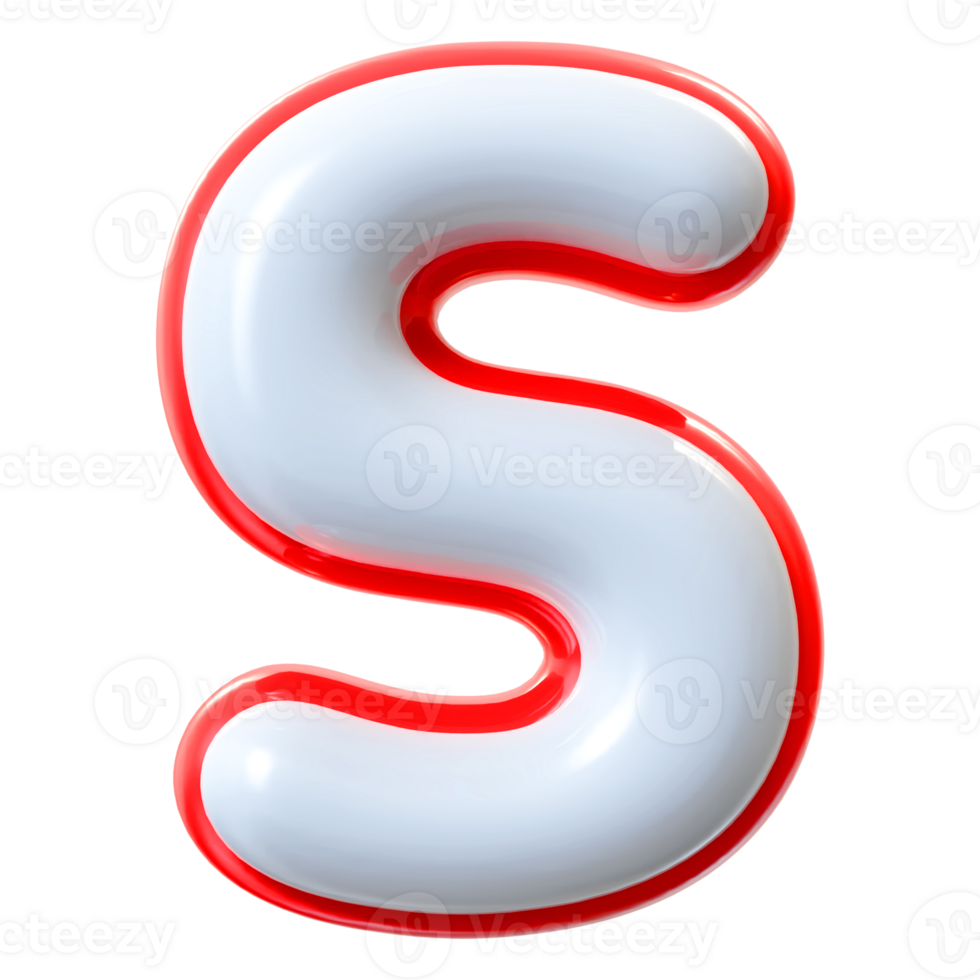 3D Font Letter S uppercase png
