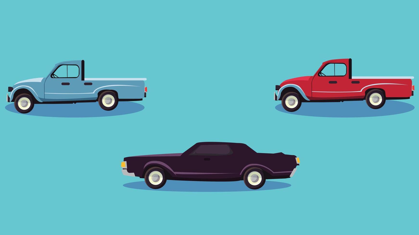 Transportation different vehicles isolated graphic elements vector