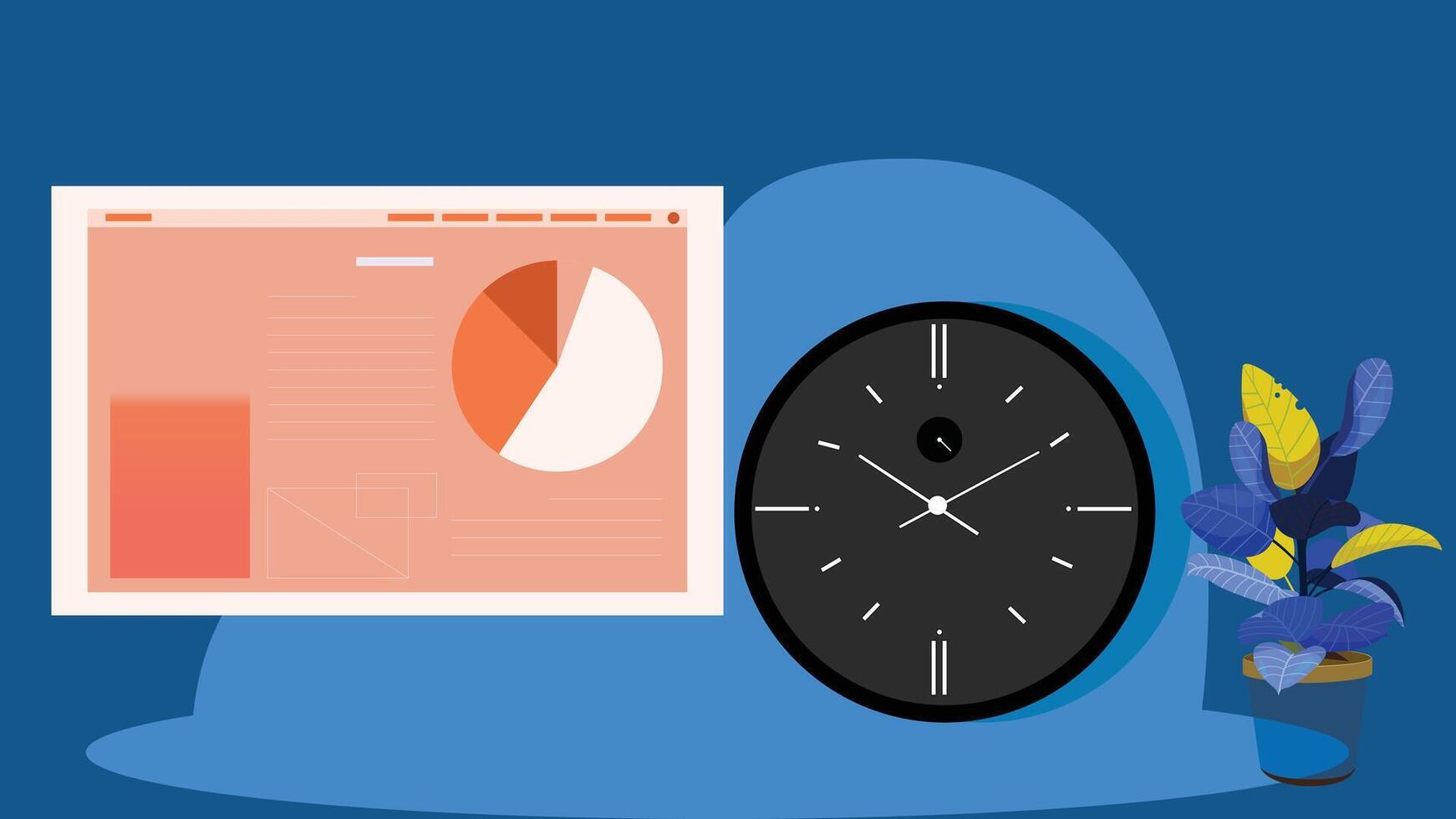Time management and task deadline concept illustration vector