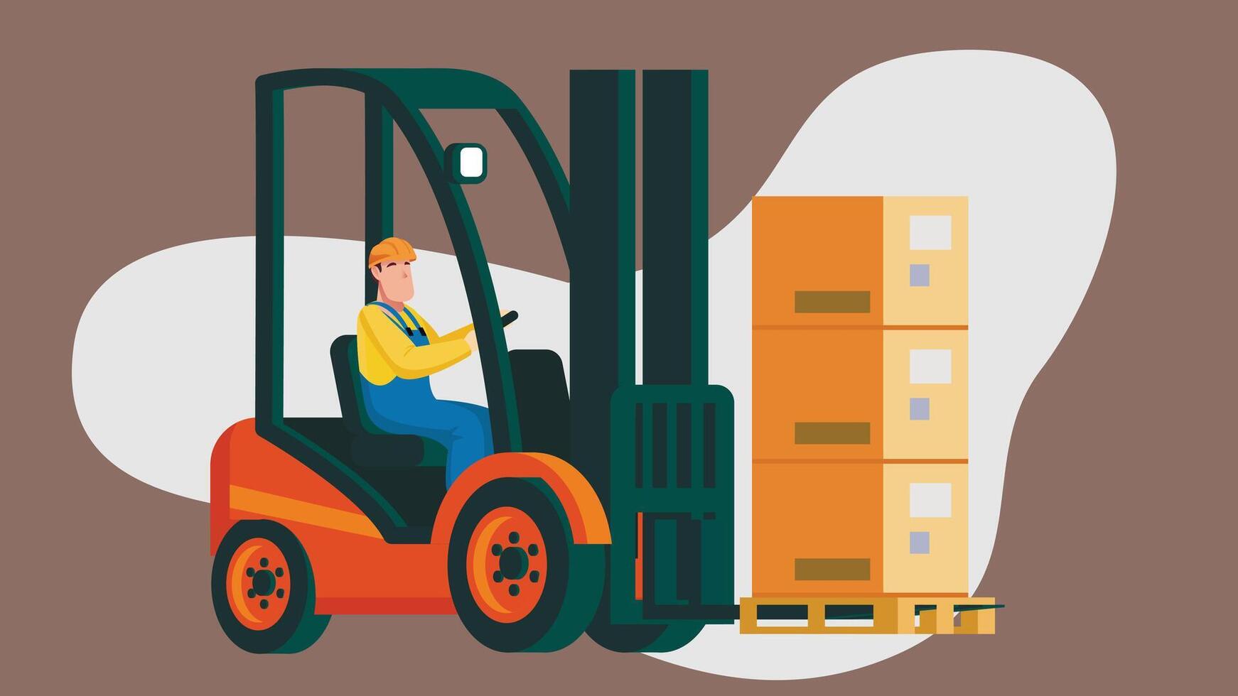 Logistics and packages transportation ways Concept illustration vector