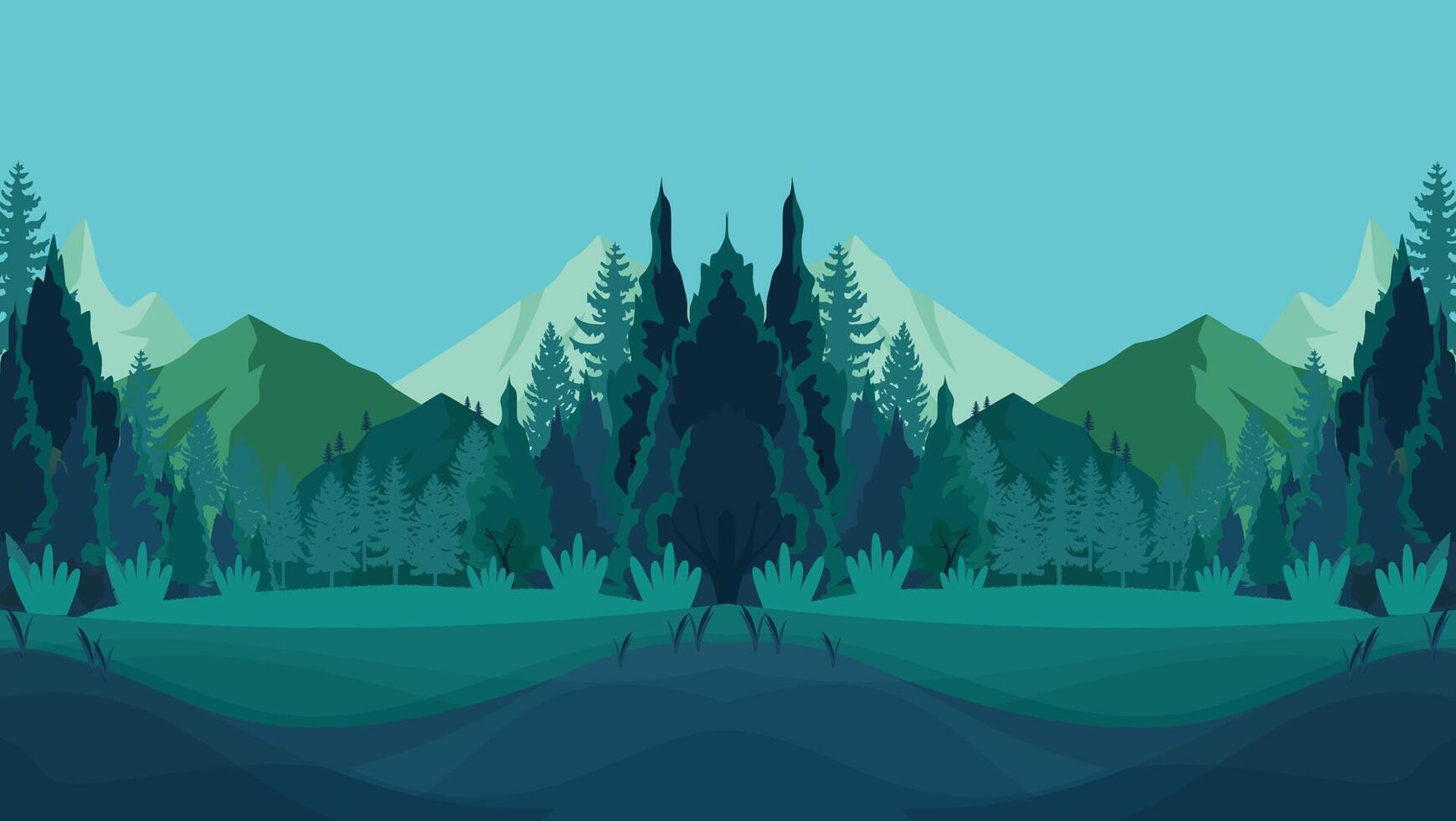 Nature and trees concept background illustration vector